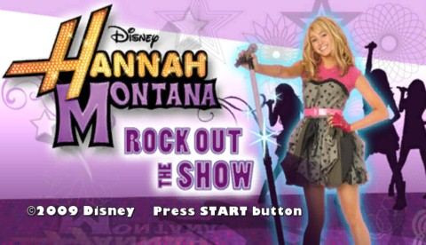 Hannah Montana: Rock Out the Show title screen for PSP